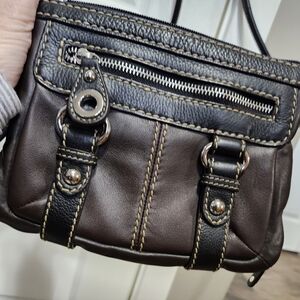Bnwot Danier Leather Two Tone Crossbody Bag. Firm On Price!